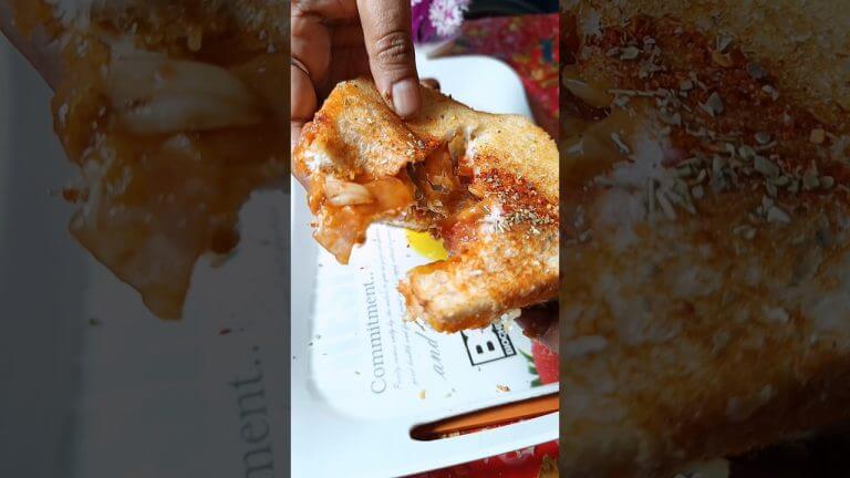 চিস গার্লিক স্যান্ডউইচ 😋🤤 | Cheese garlic sandwich | #ytshorts #recipe #sandwich