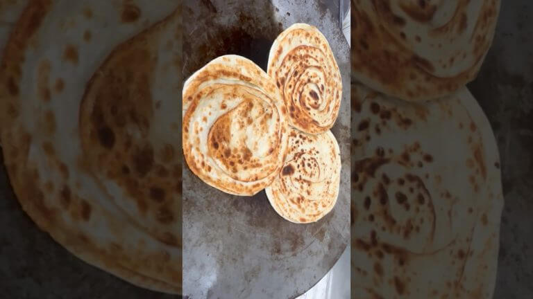 Lachha Paratha recipe Layered Paratha India Bread #lachhaparatha   #youtubeshorts #shorts
