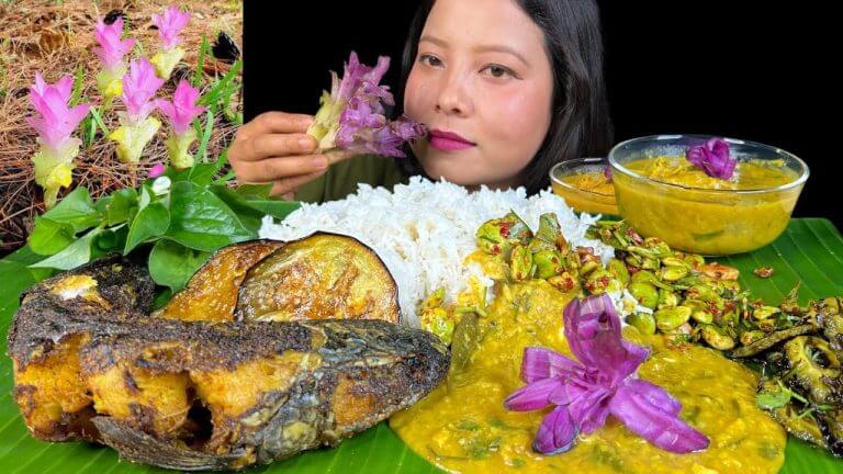 MOUNTAIN’S FLOWERS RECIPE🔥🔥🔥|| YAIPAL GI MATHEL💐|| HOME COOK DISHES MUKBANG|| #REAL_MUKBANG