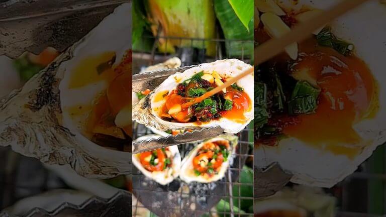 Grilled oysters with onion fat are super spicy.Ut Hong returned to the garden.