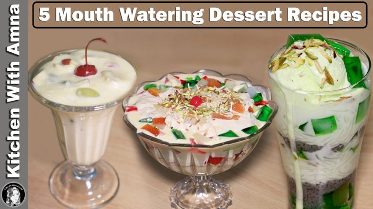 5 Mouth Watering Dessert Recipes Which Can Change Your Life | 2020 Eid Recipes | Kitchen With Amna