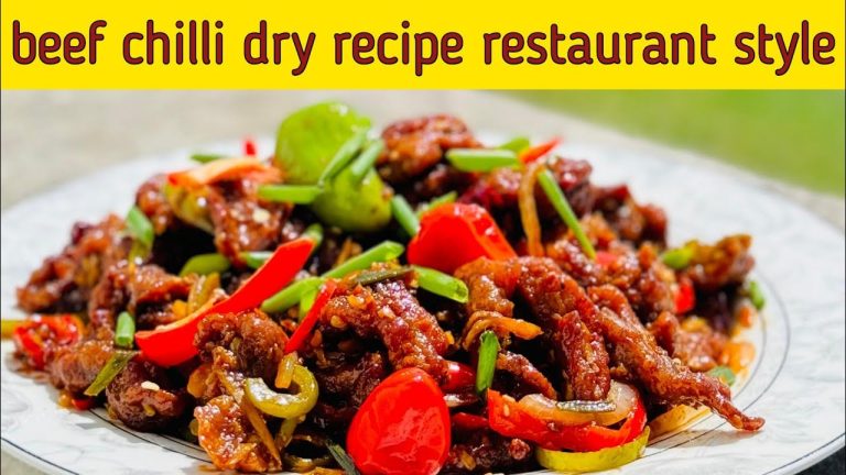 beef chilli dry recipe | dry beef chilli recipe by food adventure with salma