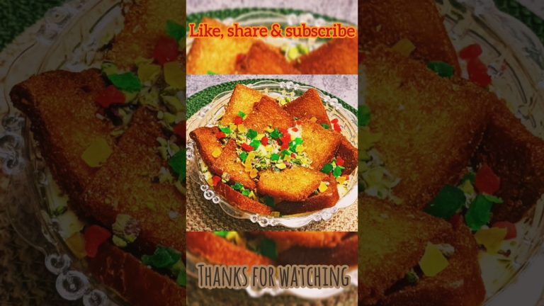 Shahi Tukda  – quick and easy dessert recipe #breadrecipe #shahitukda #dessert @juhishomekitchen