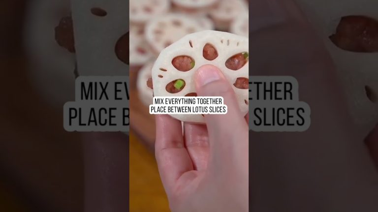 Fried lotus root pinwheels