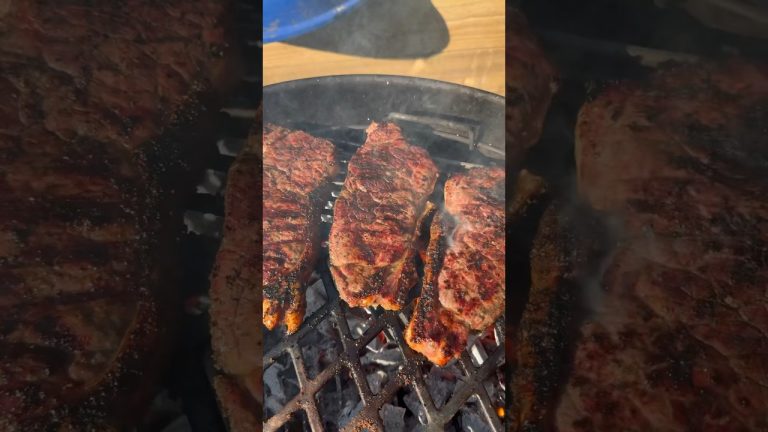 How rare is too rare, blue? #bbq #steak #blue #weber #shorts