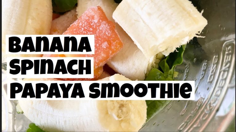 Banana Spinach Papaya Smoothie | Easy Green Smoothie Recipes | AIP