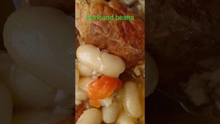 my version of pork &beans #pork #porkrecipe #delicious  #cooking #foodie  #shortvideo #shortvideo