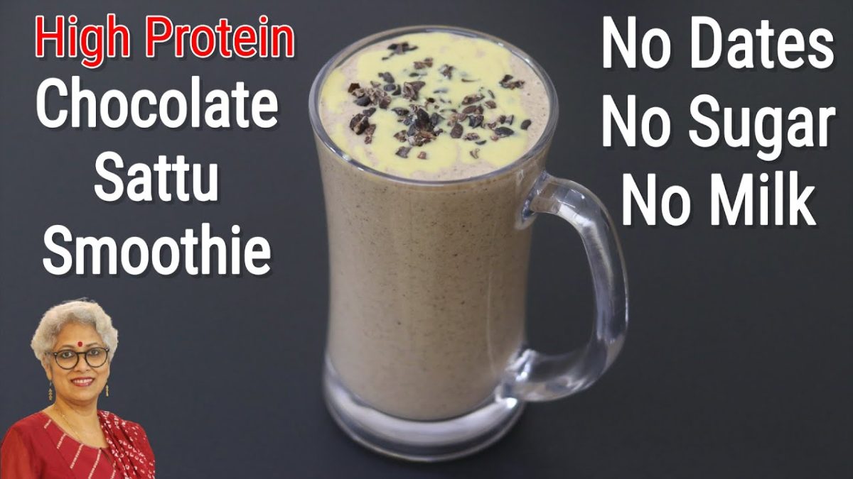 High Protein Breakfast Smoothie For Weight Loss – No Dates – No Milk – Sattu Smoothie Recipe