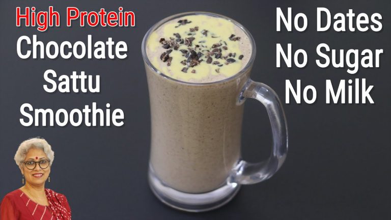 High Protein Breakfast Smoothie For Weight Loss – No Dates – No Milk  – Sattu Smoothie Recipe