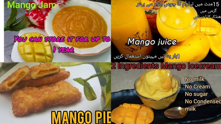 Mango Recipes Ideas | Mango Ice Cream Dessert Recipes | Mango Pie