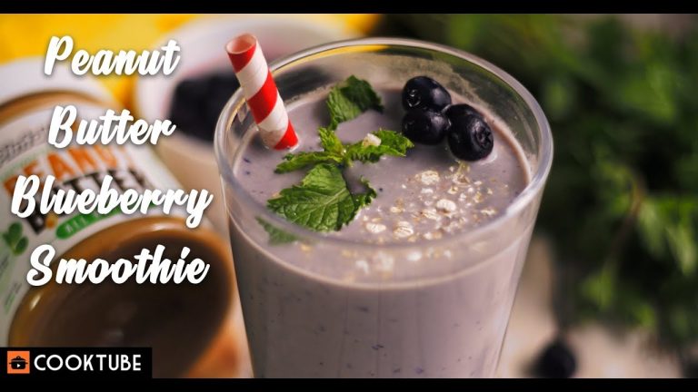 Peanut Butter Blueberry Smoothie | Healthy Smoothie Recipe | Blueberry Recipe