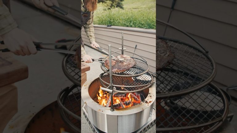 Caveman Steak cooked over a @breeofirepits  🔥 #shorts #steak #breeo #thebeardedbutchers