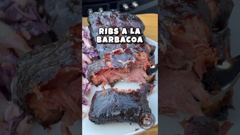 RIBS A LA BBQ + SALSA BBQ CASERA 💣🇺🇸 #ribs #kamado #bbq