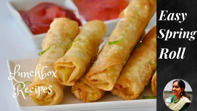 Veg Spring Roll  | Vegetable Spring Rolls With Homemade Sheets|Spring Roll| Lunchbox Recipe  |Ep:793