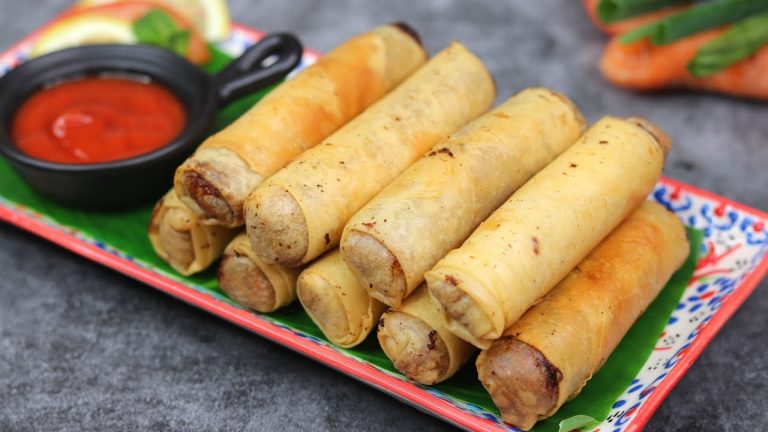 মুচমুচে চাইনিজ স্প্রিং রোল ( ফ্রোজেন পদ্ধতি সহ ) ॥ Chinese Vegetable Spring Roll Recipe ॥Spring Roll
