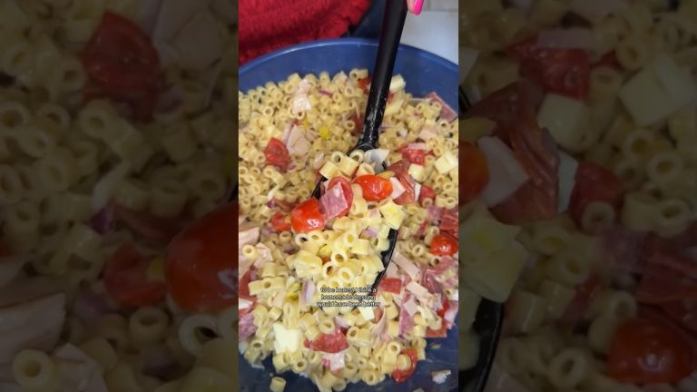 Grinder Pasta Salad with Olive Garden Italian Dressing #recipe