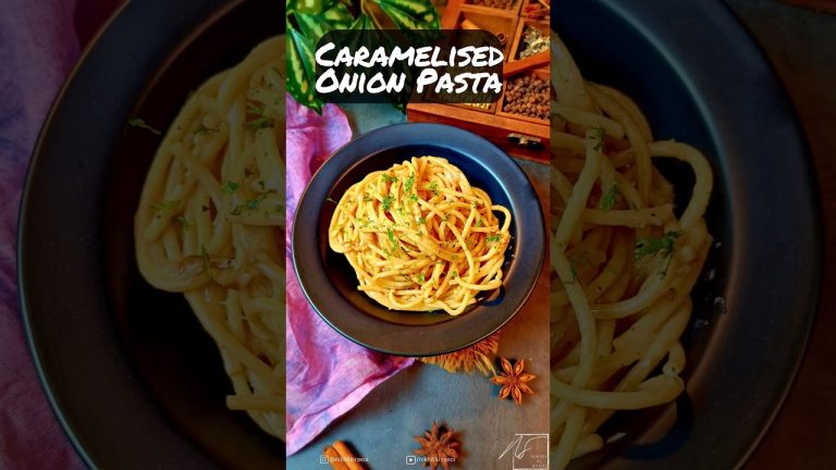 Caramelized Onion Pasta | Caramelised Onion Spaghetti | Caramelized Onion Pasta Recipe | #shorts