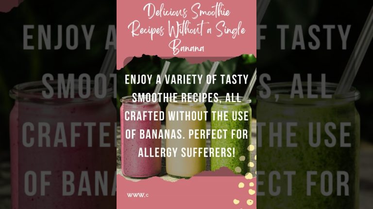 Delicious Smoothie Recipes Without a Single Banana!