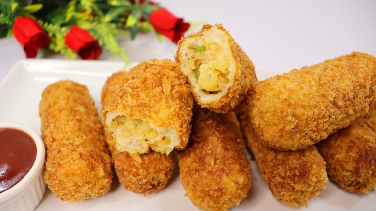 Bread Roll Recipe-Bread Potato Roll-Potato Stuffed Bread Roll-Quick and Easy Snack Recipe