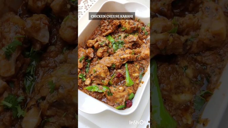 Chicken Cheese Karahi Recipe