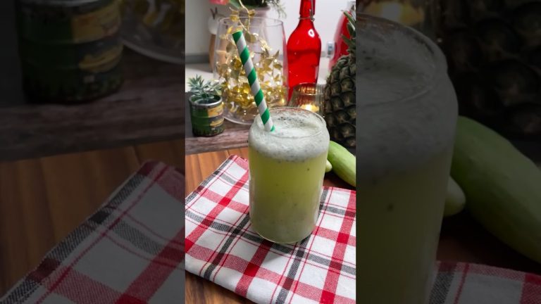 Pineapple Cucumber Cooler – गर्मी से राहत पहुँचाये – बिना शक्कर का समर कूलर #shorts #shortsrecipe