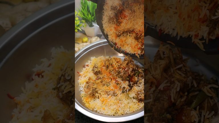 आज रात के खाने में बनाया चिकन बिरयानी सबको बहुत पसंद आया #chickenbiryani #biryani #food