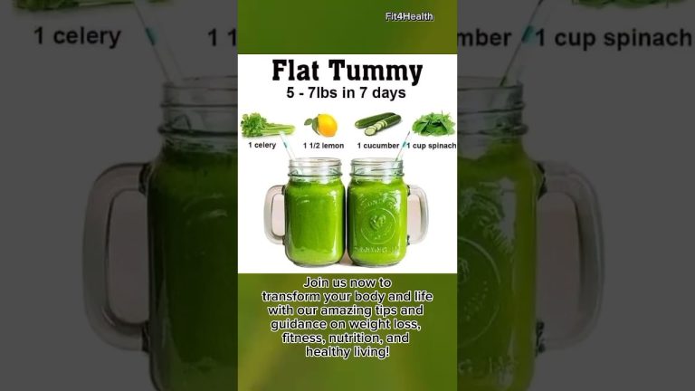 Flat Tummy Green Smoothie Recipe | flat tummy green smoothie recipe for flat tummy #Shorts