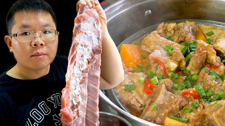 How Chinese Chef Cooks Steamed Pork Ribs With Pumpkin