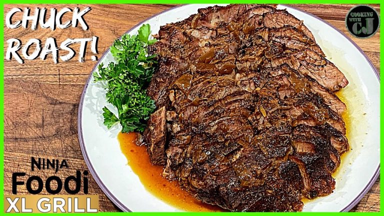 NINJA FOODI XL GRILL CHUCK ROAST! | Ninja Foodi Smart XL Grill Recipes!