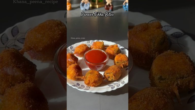 Recipe of Paneer Tikka Bites #shorts #viral #paneer #snacks