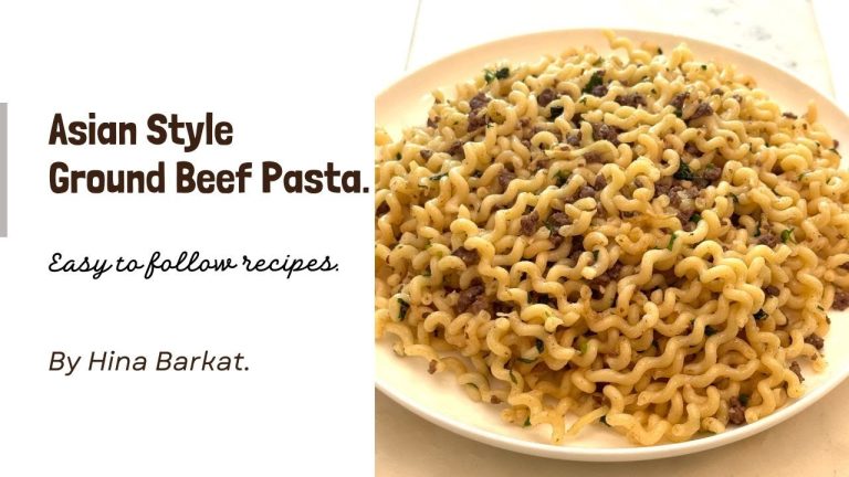 Asian Style Ground Beef Pasta | Easy Pasta Recipes | Beef Pasta | Hina Barkat.