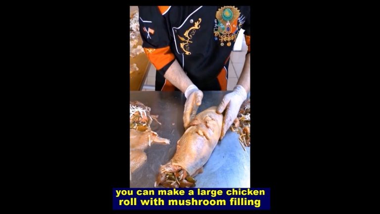 Mushroom Chicken Roll Wrap Recipe #shorts