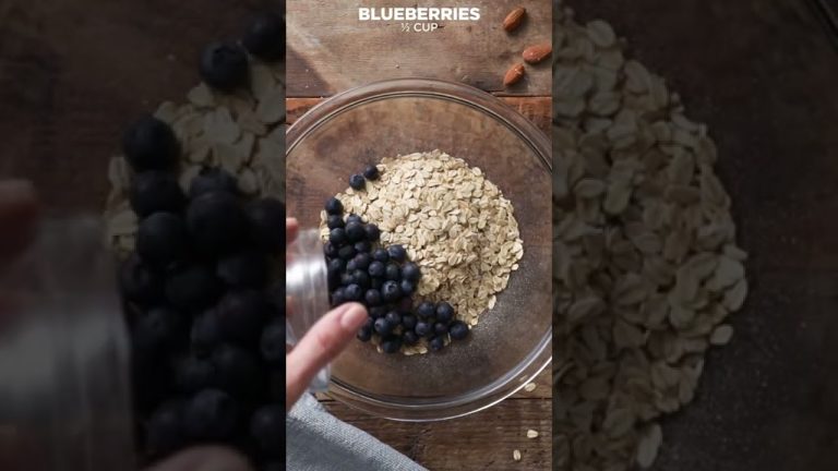 #shorts Blueberry Overnight Oats Breakfast Recipe | Healthy Oats Recipe