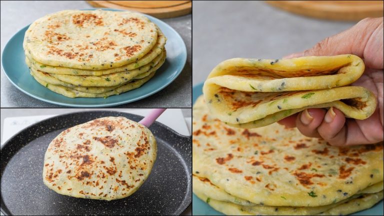 Aloo Butter Naan Recipe | Naan Bread With Potato | Delicious Nashta Recipe | Aloo Naan Bread Recipe