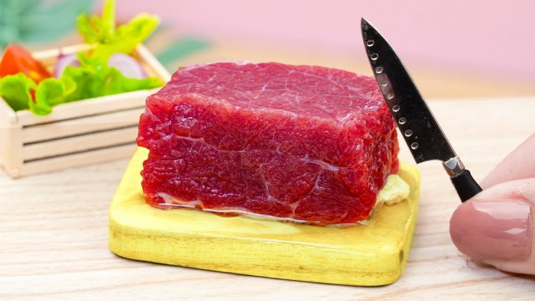 Amazing Miniature Fried Beef with Spicy Sauce 🥩 1000+ Miniature Cooking Food Recipe In Mini Kitchen