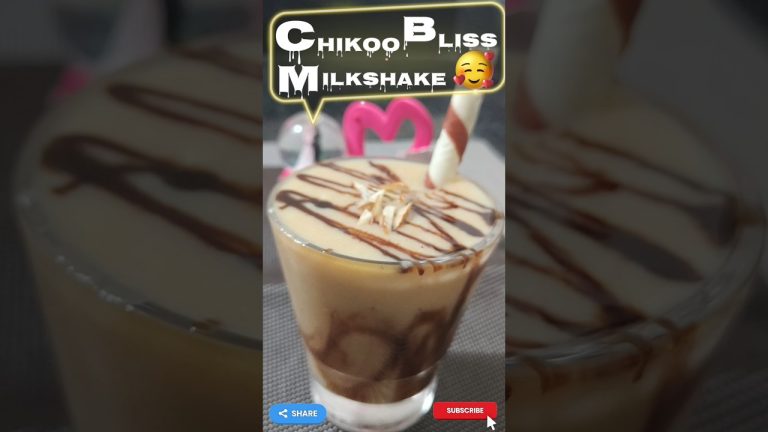 Chikoo Bliss milkshake juice home recipes!!😋 #shorts #viral