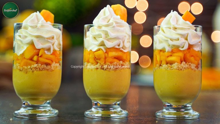 Delicious Mango Dessert Cups Recipe by SooperChef (Easy Mango Delight Recipe)