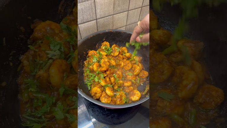 Prawns fry | రొయ్యల వేపుడు #prawns #seafood #roast #recipe #shorts #trending #sundayspecial #andhra