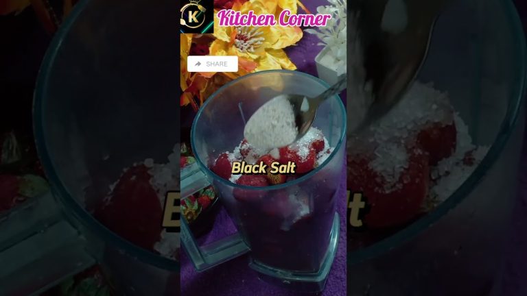 Strawberry juice recipe 🍓🥤 #shorts #asmr #ytshorts  #recipe