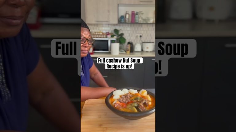 Seafood Cashew Nut Soup Recipe | #Shorts #souprecipe #ghanafood #shortsviral