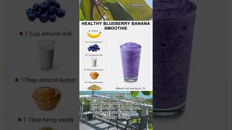 Healthy blueberry banana smoothie recipe | healthy blueberry smoothie with almond milk #Shorts