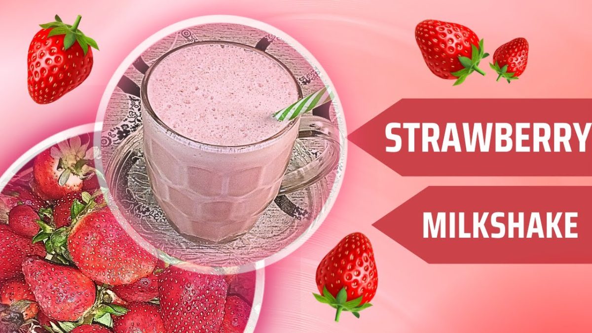 Perfect Strawberry Shake || Recipe by SKG Samina Kitchen Gallery.