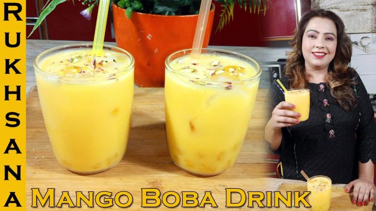 Mango Boba Drink I Mango Recipes | Mango Shake with Pearls | CookingwithRukhsana