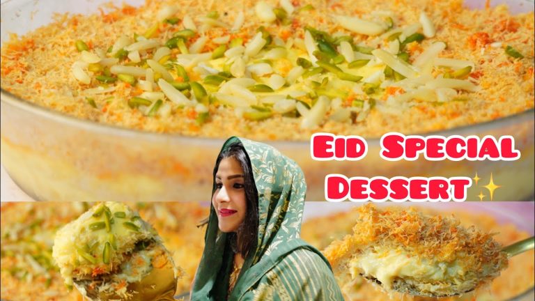 ✨ Eid Special Dessert Nawabi Sevai Recipe ~ Easy Custard Dessert 🍮  Eid Sweets Vermicelli Dessert