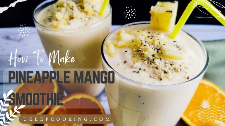 Tropical Bliss in a Glass: The Ultimate Pineapple Mango Smoothie Recipe #smoothie #recipe