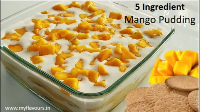 Quick Mango Pudding (No Gelatin/No Cornflour) Mango Custard Pudding Recipe | Mango Dessert Recipes