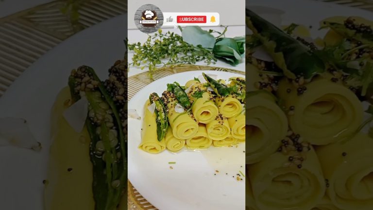 Khandvi Recipe| How to make khandvi |khandvi recipe | by cooking with secret #recipe #ytshorts