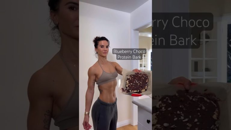 Healthy, Easy, Delicious, Anytime Protein Dessert – Blueberry Choco Protein Bark
