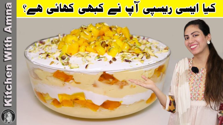 Innovative Mango Custard Trifle Recipe | Eid Dessert Recipe | Kitchen With Amna