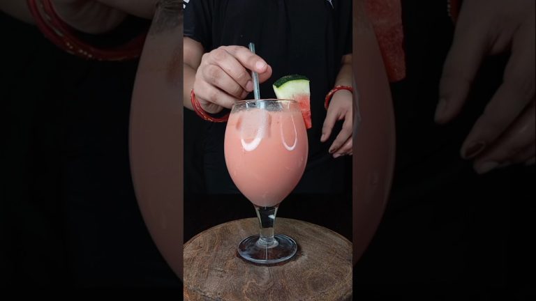 Watermelon shake #shorts #watermelondrink #watermelonsmoothie #asmr  #milkbeverage #drink